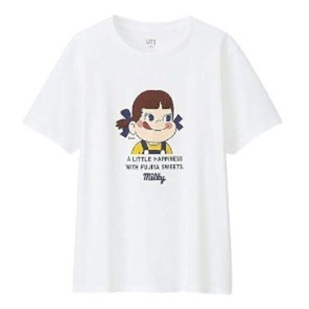Uniqlo UT Fujiya Peko-Chan Short Sleeve T-Shirt Milky White
